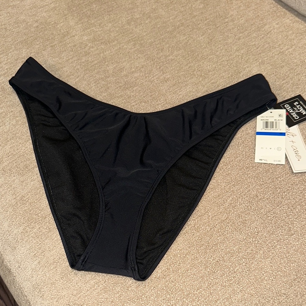 Salt & Cove Elegant Black Bikini Bottom NWT in XL